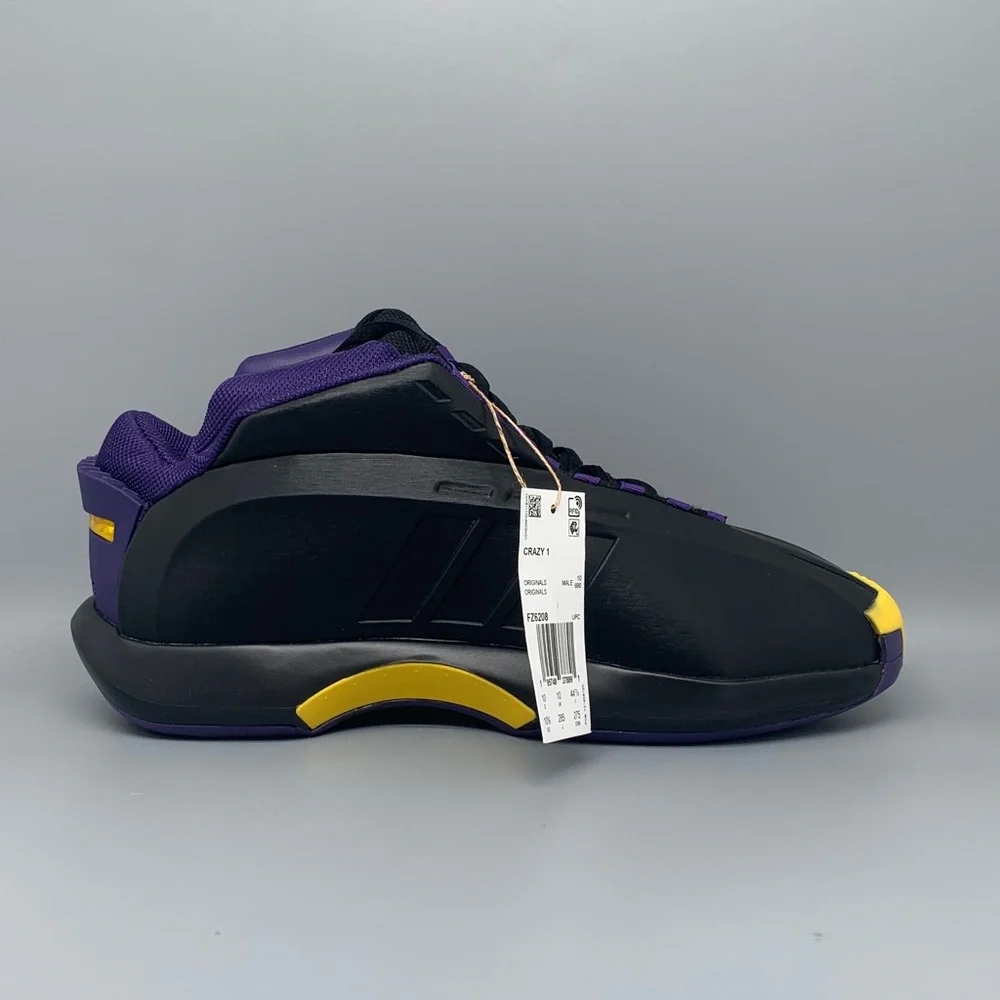 Adidas Crazy 1 Lakers Home Basketball‎ Shoes FZ6208 Men’s Sz 10½ New!